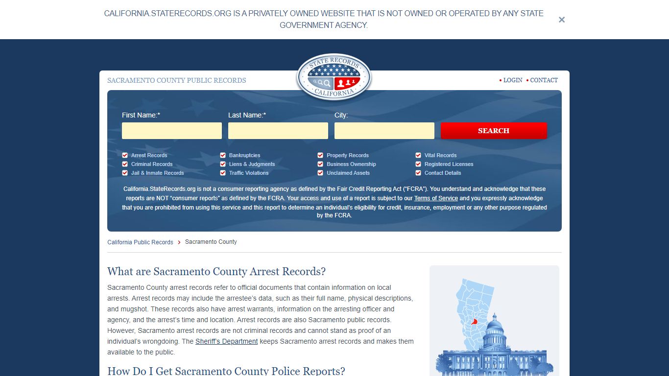 SACRAMENTO COUNTY PUBLIC RECORDS